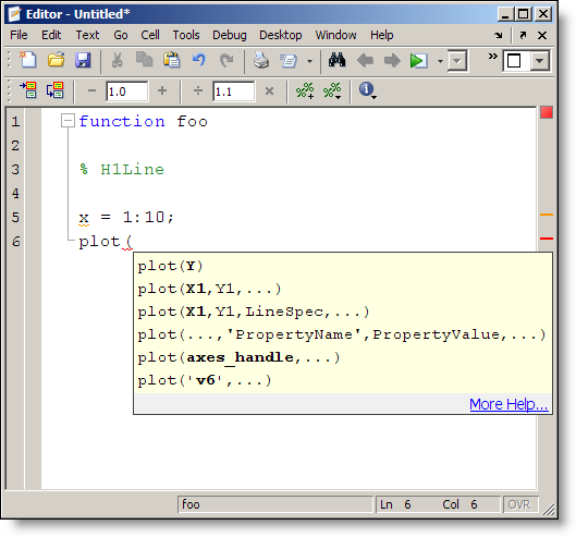 The MATLAB editor.