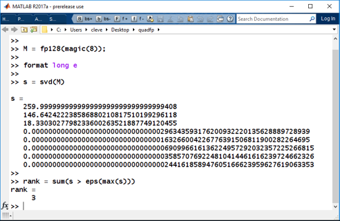 Quadruple Precision 128 Bit Floating Point Arithmetic Cleve S Corner Cleve Moler On Mathematics And Computing Matlab Simulink