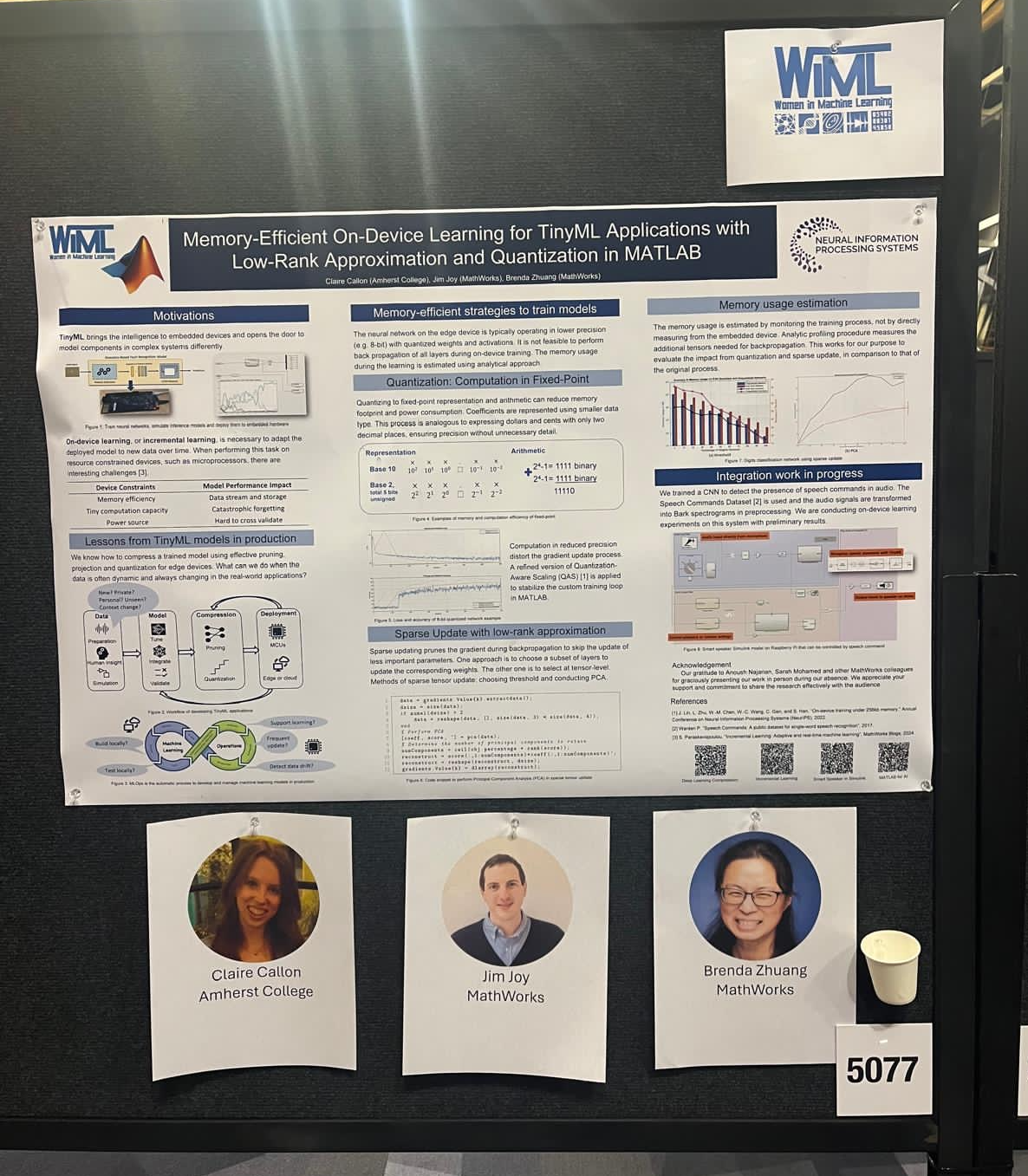 Poster on Memory-Efficient On-Device Learning for TinyML Applications at NeurIPS 2024