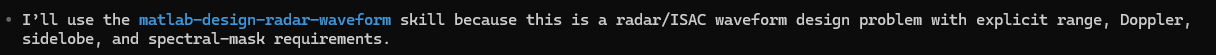AI Agent identified a relevant skill to apply