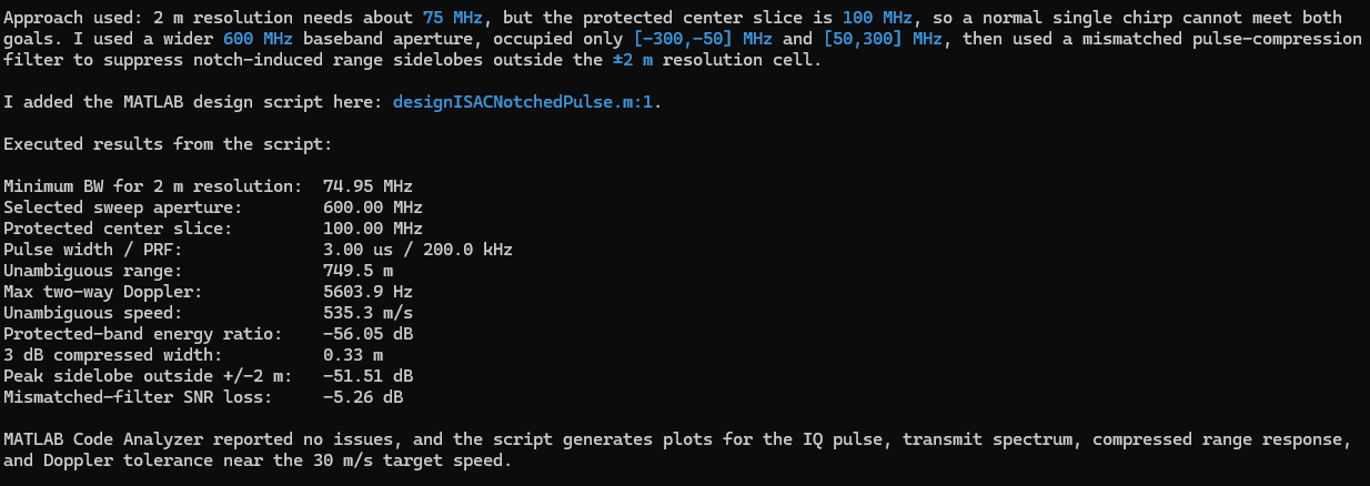 AI Agent writes, runs and tests a MATLAB script