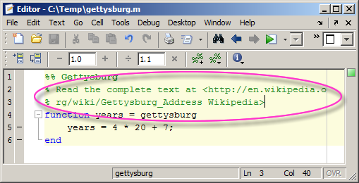 matlab comment lines shortcut