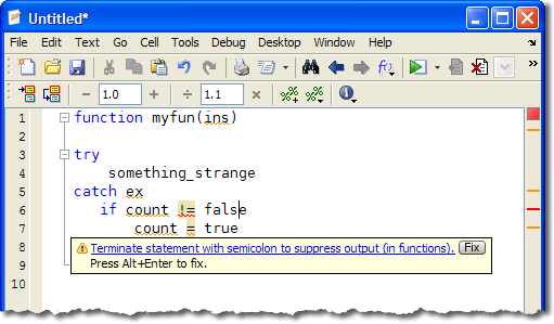 change matlab hotkeys linux