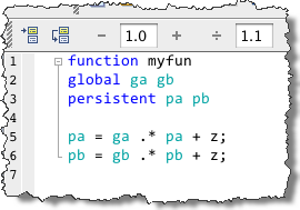 highlighting of globals and persistents