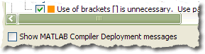 R2008b show deployment messages checkbox