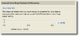 Java Heap Size preference