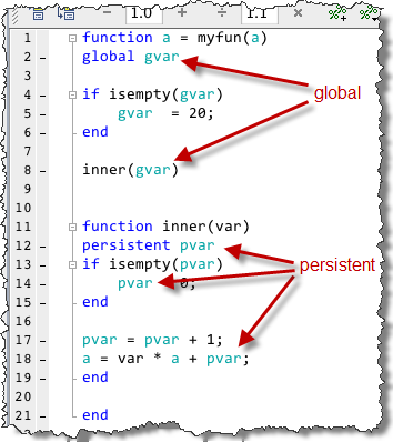 Editor highlighting of global and non-local variables