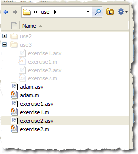 Showing the dimmed files not on the path of MATLAB R2010a