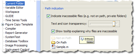 Path indicator preferences