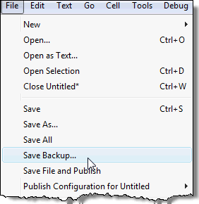 Save Backup of file in Editor