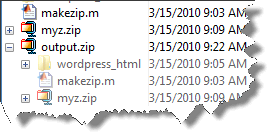 View a ZIP file in the Current Folder Browser