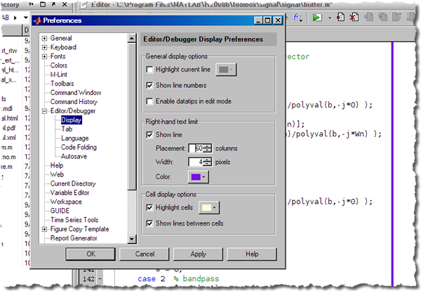 Change the limit line appearance in File - Preferences - Editor - Display