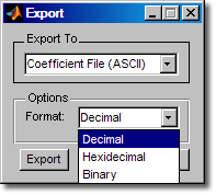 FDA Tool export options