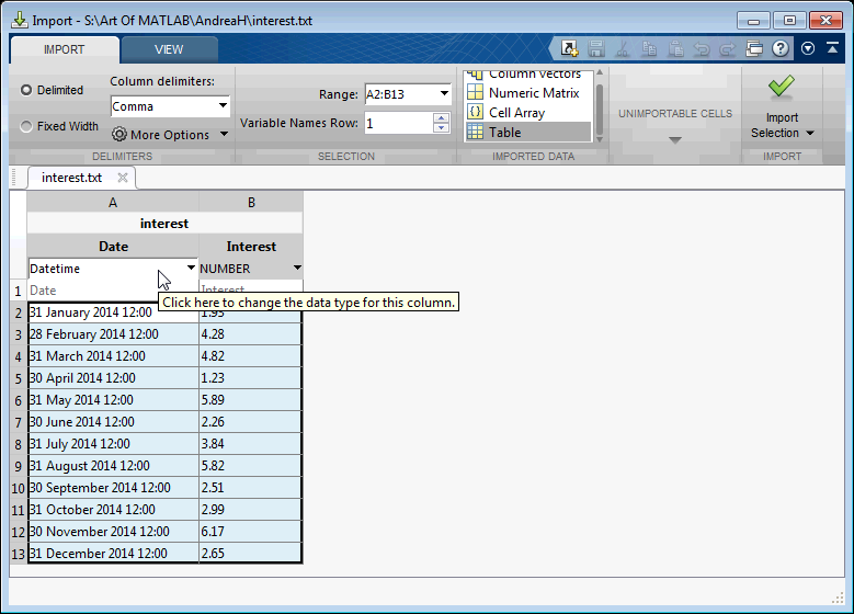 matlab textscan into matrix