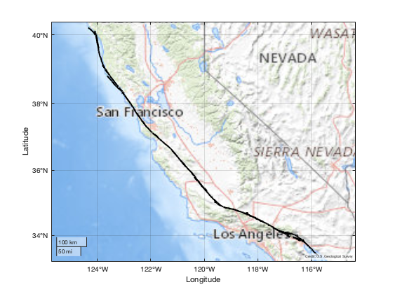 san andreas fault world map