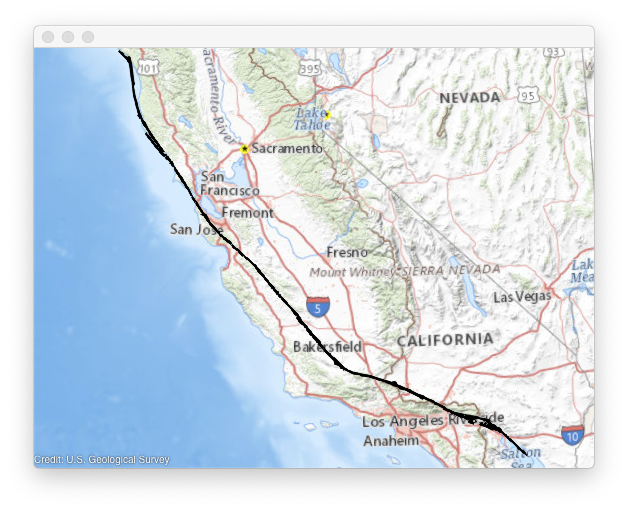 san andreas fault world map