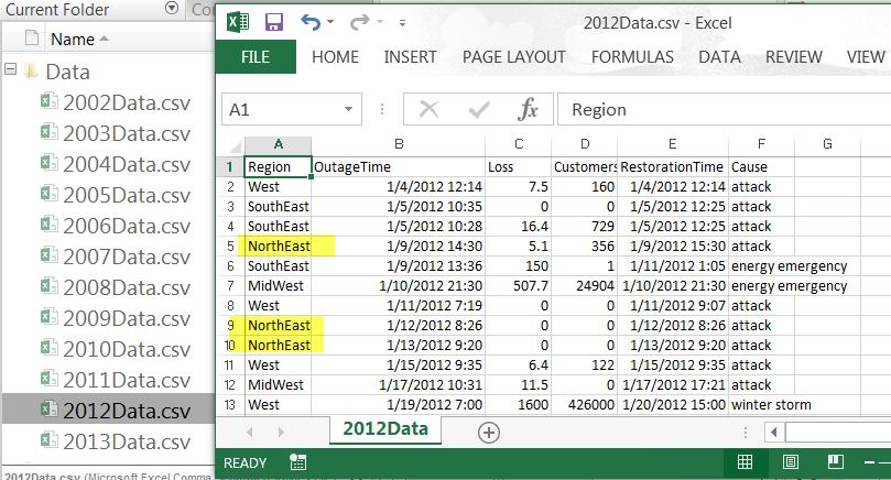 matlab import csv as cell array