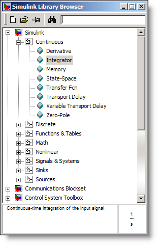 Simulink 3 Library Browser