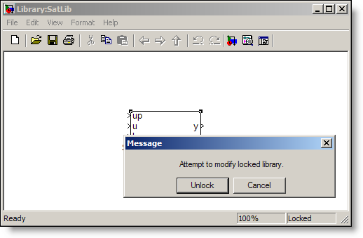 Modify locked library message
