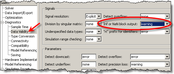 Simulink configuration parameters