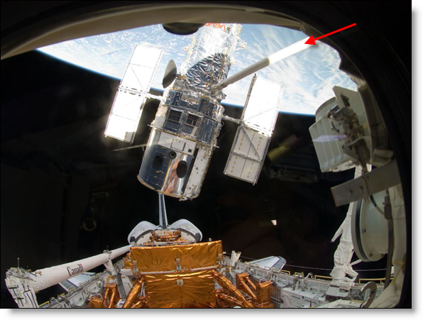 Image Source: Nasa - STS125 Hubble above the space shuttle Atlantis cargo bay