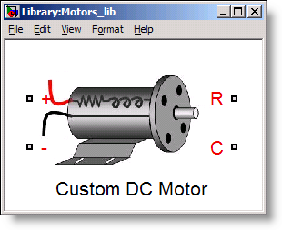 Simscape - Custom DC Motor library