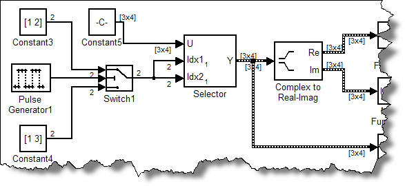 Variable size signals from the selector block