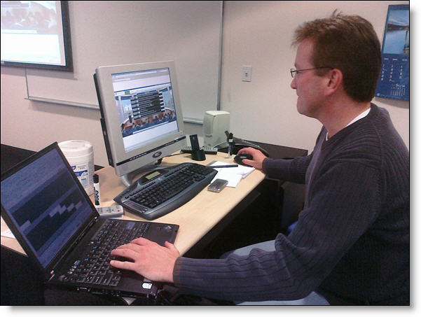 Drew in the MathWorks Academic Virtual Conference Command Center