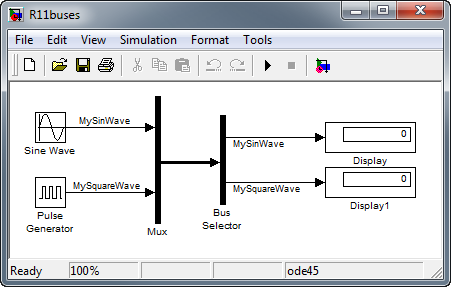 Creating a bus in Simulink 3.0 (R11)