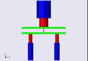 SimMechanics animation of an hydraulic press