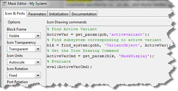 Icon Drawing Commands seen in the Mask Editor