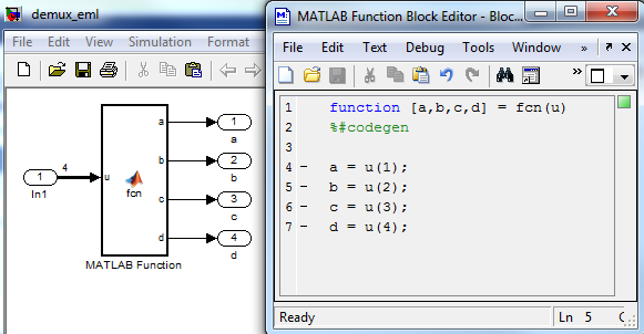 construct diag matlab