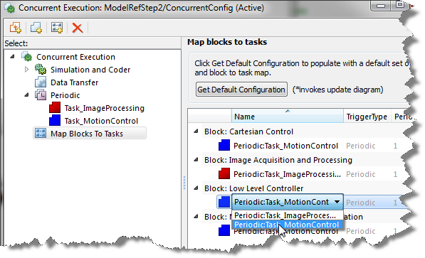 Mapping tasks to blocks