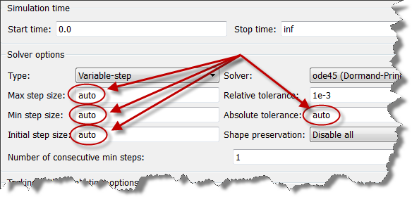 Simulink solver configuration