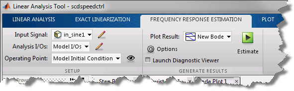 Frequency Response Estimation Tab