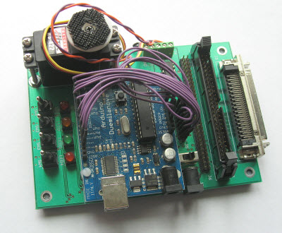 DC Motor connected to an Arduino board.