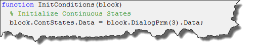 Initialization of continuous state