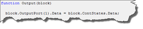 Output of method using continuous state