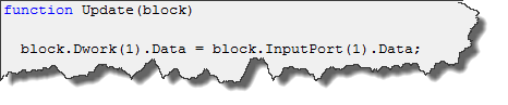 Update method of the unit delay S-Function