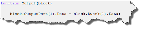 Output method of the unit delay S-Function