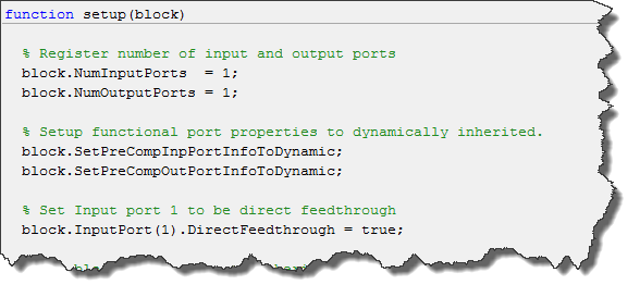 Setting properties of the block ports