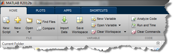 The MATLAB Toolstrip