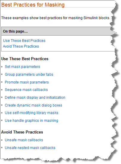 Masking Examples