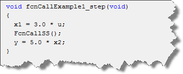 Generated code involving a function call