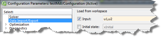 Input data specified using the Root Inport Mapping Dialog