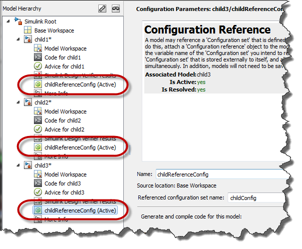 Multiple model referencing the same configuration