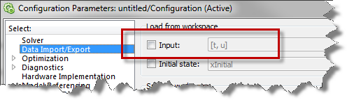 Specifying Input signals in a Simulink model