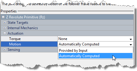 Options for motion input