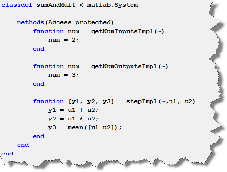 Example System Object with two inputs and three outputs