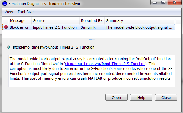 Array Bounds Exceeded Error Message